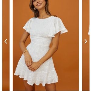 Selfie Leslie White/silver dress